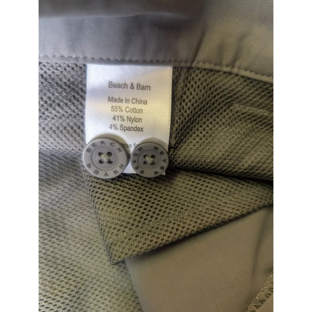 NEW Beach & Barn Mens Cotton Stretch Twill Khakis In Gray